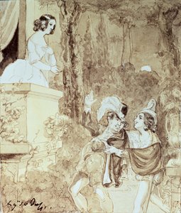 Leporello sérénadant Elvira sous l